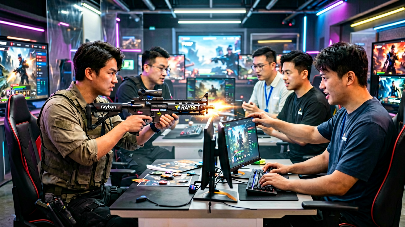 FPS射击类电竞游戏激烈对战场景